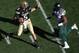 BOULDER, CO - OCTOBER 05: Quarterback Connor Wood #5 of the Colorado Buffaloes scramble to elude defensive end Tony Washington #91 of the Oregon Ducks at Folsom Field on October 5, 2013 in Boulder, Colorado. The Ducks defeated the Buffs 57-16. (Photo by