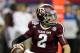 ATLANTA, GA - DECEMBER 31: Quarterback Johnny Manziel #2 of the Texas A&M Aggies rolls out and looks downfield to pass during the the Chick-fil-A Bowl game against the Duke Blue Devils at the Georgia Dome on December 31, 2013 in Atlanta, Georgia. (Photo
