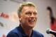 Happier Days: Moyes' first match press conference.