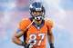 Sep 23, 2013; Denver, CO, USA; Denver Broncos receiver Eric Decker (87) is introduced before the game against the Oakland Raiders at Sports Authority Field at Mile High. The Broncos defeated the Raiders 37-21. Mandatory Credit: Kirby Lee-USA TODAY Sports