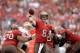 TAMPA, FL - DECEMBER 15: Mike Glennon #8 of the Tampa Bay Buccaneers looks to pass against the San Francisco 49ers during a game at Raymond James Stadium on December 15, 2013 in Tampa, Florida. (Photo by Stacy Revere/Getty Images)