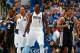 Apr 26, 2014; Dallas, TX, USA; Dallas Mavericks center Samuel Dalembert (1) reacts after scoring during the first quarter against the San Antonio Spurs in game three of the first round of the 2014 NBA Playoffs at American Airlines Center. Mandatory Credit