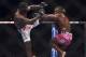 Apr 26, 2014; Baltimore, MD, USA; Anthony Johnson (blue gloves) fights Phil Davis (red gloves) during UFC 172 at Baltimore Arena. Mandatory Credit: Tommy Gilligan-USA TODAY Sports
