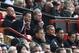 MANCHESTER, ENGLAND - APRIL 26: Ryan Giggs of Manchester United looks on from the dug out during the Barclays Premier League match between Manchester United and Norwich City at Old Trafford on April 26, 2014 in Manchester, England. (Photo by Laurence Gr