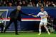 PARIS, FRANCE - APRIL 02: Jose Mourinho the Chelsea manager hands a water bottle to Eden Hazard of Chelsea during the UEFA Champions League quarter final, first leg match between Paris Saint Germain and Chelsea at Parc des Princes on April 2, 2014 in Par