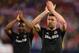 MADRID, SPAIN - APRIL 22: Gary Cahill of Chelsea applauds the fans at the final whistle during the UEFA Champions League Semi Final first leg match between Club Atletico de Madrid and Chelsea at Vicente Calderon Stadium on April 22, 2014 in Madrid, Spain