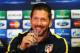 LONDON, ENGLAND - APRIL 29: Coach of Atletico Madrid Diego Simeone talks at the Atletico Madrid press conference at Stamford Bridge on April 29, 2014 in London, England. (Photo by Clive Rose/Getty Images)