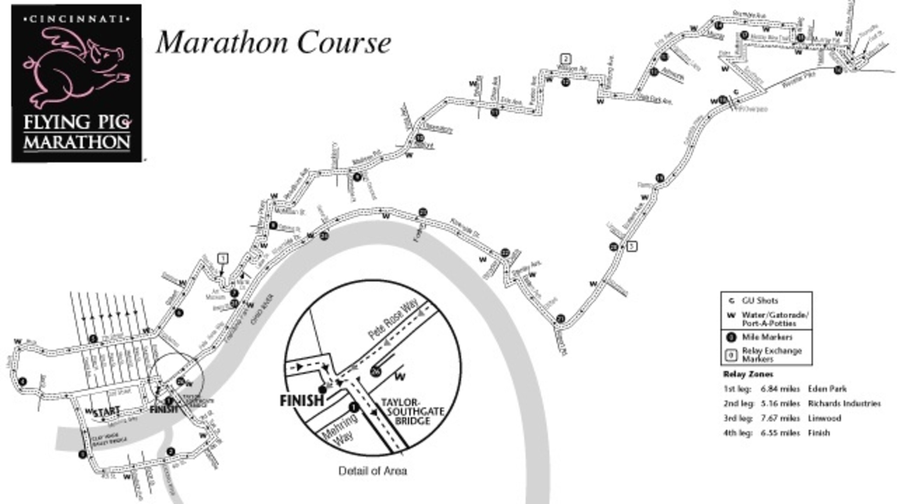 2022 Flying Pig Marathon Map