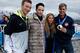 SOCHI, RUSSIA - FEBRUARY 19: (BROADCAST-OUT) (L-R) David Wise,Johnny Weir, Tara Lipinski and Alex Deibold pose in the Olympic Park during the Sochi 2014 Winter Olympics on February 19, 2014 in Sochi, Russia. (Photo by Scott Halleran/Getty Images)