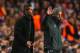 LONDON, ENGLAND - APRIL 30: Jose Mourinho, manager of Chelsea acknowledges the crowd with Diego Simeone, coach of Club Atletico de Madrid during the UEFA Champions League semi-final second leg match between Chelsea and Club Atletico de Madrid at Stamford