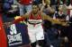 Apr 27, 2014; Washington, DC, USA; Washington Wizards point guard John Wall (2) celebrates after scoring a basket against the Chicago Bulls during the second quarter in game four of the first round of the 2014 NBA Playoffs at Verizon Center. Mandatory Cre