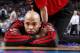 DALLAS, TX - FEBRUARY 28: Taj Gibson #22 of the Chicago Bulls prepares before a game against the Dallas Mavericks on February 28, 2014 at the American Airlines Center in Dallas, Texas. NOTE TO USER: User expressly acknowledges and agrees that, by download