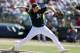 After leading Oakland in both innings pitched (200.0) and strikeouts (171) in 2013, fellow Tommy John surgery patient A.J. Griffin will tally zero of both.