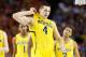 ATLANTA, GA - APRIL 06: Mitch McGary #4 of the Michigan Wolverines reacts in the first half against the Syracuse Orange during the 2013 NCAA Men's Final Four Semifinal at the Georgia Dome on April 6, 2013 in Atlanta, Georgia. (Photo by Kevin C. Cox/Gett