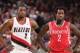 PORTLAND, OR - APRIL 27: Wesley Matthews #2 of the Portland Trail Blazers stands on the court during a game against Patrick Beverley #2 of the Houston Rockets in Game Four of the Western Conference Quarterfinals during the 2014 NBA Playoffs on April 27, 2