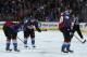 DENVER, CO - APRIL 30: P.A. Parenteau #15, Matt Duchene #9 and Ryan O'Reilly #90 of the Colorado Avalanche skate off the ice after loosing to the Minnesota Wild in overtime of Game Seven of the First Round of the 2014 NHL Stanley Cup Playoffs at Pepsi Ce