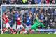LIVERPOOL, ENGLAND - APRIL 06: Steven Naismith of Everton scores the first goal during the Barclays Premier League match between Everton and Arsenal at Goodison Park on April 6, 2014 in Liverpool, England. (Photo by Alex Livesey/Getty Images)