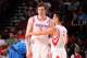 HOUSTON, TX - OCTOBER 21: Omer Asik #3 of the Houston Rockets talks with Jeremy Lin #7 of the Houston Rockets during the game against the Dallas Mavericks during a 2013 NBA pre-season game on October 21, 2013 at the Toyota Center in Houston, Texas. NOTE