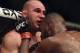 Apr 26, 2014; Baltimore, MD, USA; A cut opens up over the eye of Glover Teixeira during the UFC light heavy weight championship fight against Jon Jones at Baltimore Arena. Jones retained the light heavy height championship by defeating Teixeria. Mand