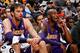 ATLANTA, GA - DECEMBER 16: Pau Gasol #16 and Kobe Bryant #24 of the Los Angeles Lakers look on during the game against the Atlanta Hawks at Philips Arena on December 16, 2013 in Atlanta, Georgia. NOTE TO USER: User expressly acknowledges and agrees that