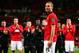 MANCHESTER, ENGLAND - MAY 06: Nemanja Vidic of Manchester United speaks to the fans after his final home game for the club at the end of the Barclays Premier League match between Manchester United and Hull City at Old Trafford on May 6, 2014 in Mancheste