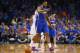 OKLAHOMA CITY, OK - MAY 05: DeAndre Jordan #6 of the Los Angeles Clippers celebrates a turnover by the Oklahoma City Thunder in Game One of the Western Conference Semifinals during the 2014 NBA Playoffs at Chesapeake Energy Arena on May 5, 2014 in Oklaho