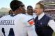 Auburn QB Nick Marshall (left) and head coach Gus Malzahn (right)