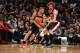 SAN ANTONIO, TX - MAY 6: Nicolas Batum #88 of the Portland Trail Blazers handles the ball against the San Antonio Spurs in Game One of the Western Conference Semi-Finals during the 2014 NBA Playoffs at AT&T Center on May 6, 2014 in San Antonio, Texas. NOT