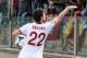 CAGLIARI, ITALY - APRIL 06: Mattia Destro of Roma throws the shirt to supporters during the Serie A match between Cagliari Calcio and AS Roma at Stadio Sant'Elia on April 6, 2014 in Cagliari, Italy. (Photo by Enrico Locci/Getty Images)