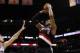 May 8, 2014; San Antonio, TX, USA; Portland Trail Blazers forward LaMarcus Aldridge (12) shoots the ball over San Antonio Spurs forward Tiago Splitter (left) in game two of the second round of the 2014 NBA Playoffs at AT&T Center. Mandatory Credit: Soobum