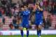 SUNDERLAND, ENGLAND - APRIL 27 : Peter Whittingham and Steve Caulker of Cardiff City applaud the traveling Cardiff City fans at the final whistle during the Barclays Premier League match between Sunderland and Cardiff City at the Stadium of Light on April