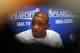 Apr 29, 2014; Los Angeles, CA, USA; Los Angeles Clippers head coach Doc Rivers talks during a press conference prior to the game between the Golden State Warriors and Los Angeles Clippers in game five of the first round of the 2014 NBA Playoffs at Staples