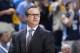 MEMPHIS, TN - MAY 1: Oklahoma City Thunder head coach Scott Brooks looks on against the Memphis Grizzlies during Game Six of the Western Conference Quarterfinals of the 2014 NBA Playoffs on May 1, 2014 at FedEx Forum in Memphis, Tennessee. The Thunder won