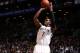 BROOKLYN, NY - MAY 12: Joe Johnson #7 of the Brooklyn Nets shoots against the Miami Heat in Game Four of the Eastern Conference Semifinals during the 2014 NBA Playoffs on May 12, 2014 at Barclays Center in Brooklyn. NOTE TO USER: User expressly acknowledg