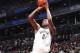 BROOKLYN, NY - APRIL 27: Andray Blatche #0 of the Brooklyn Nets shoots the ball against the Toronto Raptors during Game Four of the Eastern Conference Quarterfinals at Barclays Center in Brooklyn. NOTE TO USER: User expressly acknowledges and agrees tha