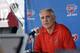 Ron Francis speaks at last Monday's press conference.