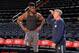 NEW YORK, NY - JANUARY 22: Head Coach Brett Brown talks to Nerlens Noel #4 of the Philadelphia 76ers prior to the game against the New York Knicks during the game on January 22, 2014 at Madison Square Garden in New York City, New York. NOTE TO USER: User