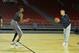 BILBAO, SPAIN - OCTOBER 4: Nerlens Noel #4 and Head coach, Brett Brown of the Philadelphia 76ers practices at the Bilbao Exhibition Center NBA Global Games on October 4, 2013 in Bilbao, Spain. NOTE TO USER: User expressly acknowledges and agrees that, b