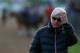 LOUISVILLE, KY - MAY 01: Bob Baffert, trainer of Kentucky Derby contenders Hoppertunity and Chitu, watches track activity during early morning workouts at Churchill Downs on May 1, 2014 in Louisville, Kentucky. (Photo by Kevin C. Cox/Getty Images)