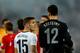 LONDON, ENGLAND - OCTOBER 15: Jack Wilshere of England talks to Wojciech Szczesny of Poland as they qualify for the World Cup in Brazil after the FIFA 2014 World Cup Qualifying Group H match between England and Poland at Wembley Stadium on October 15, 20