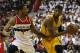 May 15, 2014; Washington, DC, USA; Indiana Pacers forward Paul George (24) holds the ball as Washington Wizards forward Trevor Ariza (1) defends in the fourth quarter in game six of the second round of the 2014 NBA Playoffs at Verizon Center. The Pacers w