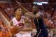 Mar 8, 2014; Clemson, SC, USA; Clemson Tigers forward K.J. McDaniels (32) drives to the basket while being defended by Pittsburgh Panthers forward Lamar Patterson (21) during the second half at J.C. Littlejohn Coliseum. Panthers won 83-78 in overtime. Man
