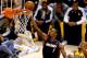 INDIANAPOLIS, IN - MAY 20: Chris Bosh #1 of the Miami Heat goes to the basket as David West #21 of the Indiana Pacers defends during Game Two of the Eastern Conference Finals of the 2014 NBA Playoffs at at Bankers Life Fieldhouse on May 20, 2014 in India