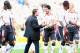 CARDIFF, WALES - MARCH 22: Luis Suarez (3R) of Liverpool is congratulated by his manager Brendan Rodgers (L) at the final whistle after scoring a hat trick during his teams 6-3 victory during the Barclays Premier League match between Cardiff City and Liv