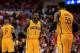 WASHINGTON, DC - MAY 11: Lance Stephenson #1 talks with teammate Roy Hibbert #55 of the Indiana Pacers during the fourth quarter of the Pacers 95-92 win over the Washington Wizards during Game Four of the Eastern Conference Semifinals during the 2014 NBA