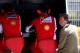 Luca di Montezemolo keeps an eye on the pit wall.