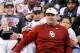 NEW ORLEANS, LA - JANUARY 02: Head coach Bob Stoops and MVP Trevor Knight #9 of the Oklahoma Sooners celebrate after their 45-31 win over the Alabama Crimson Tide during the Allstate Sugar Bowl at the Mercedes-Benz Superdome on January 2, 2014 in New Orl