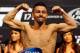 Feb 21, 2014; Las Vegas, NV, USA; UFC bantamweight Pedro Munhoz participates in the UFC 170 weigh-in at Mandalay Bay Events Center. Mandatory Credit: Stephen R. Sylvanie-USA TODAY Sports