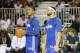 ORLANDO, FL - FEBRUARY 25: Deron Williams of the New Jersey Nets talks with Derrick Rose #1 of the Chicago Bulls during the NBA All-Star Practice on center court at Jam Session during the NBA All-Star Weekend on February 25, 2012 at the Orange County Conv