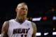 May 24, 2014; Miami, FL, USA; Miami Heat forward Chris Andersen (11) moves back down the court against the Indiana Pacers in game three of the Eastern Conference Finals of the 2014 NBA Playoffs at American Airlines Arena. Mandatory Credit: Steve Mitchell-